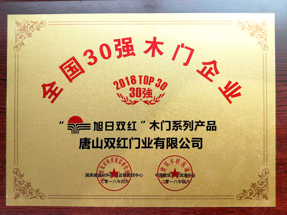 全國30強(qiáng)木門企業(yè)